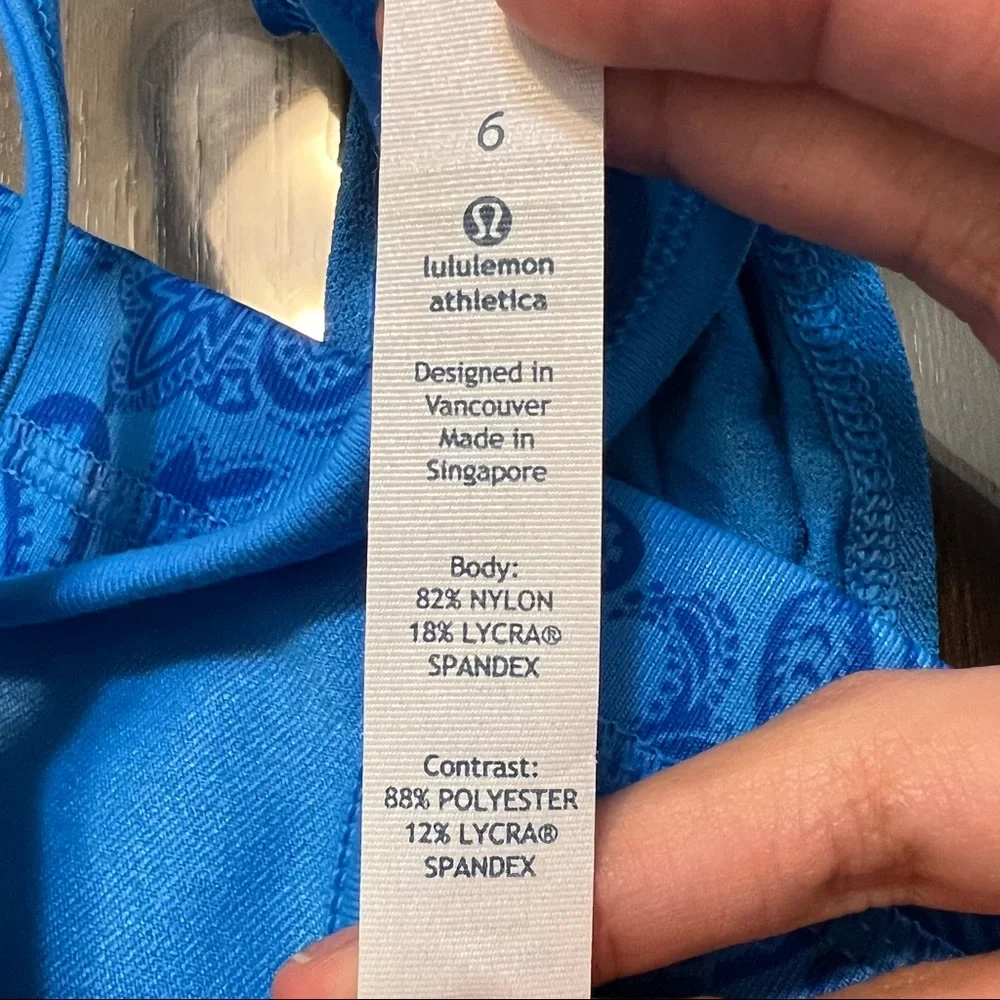 Lululemon No Limits Blue Tank